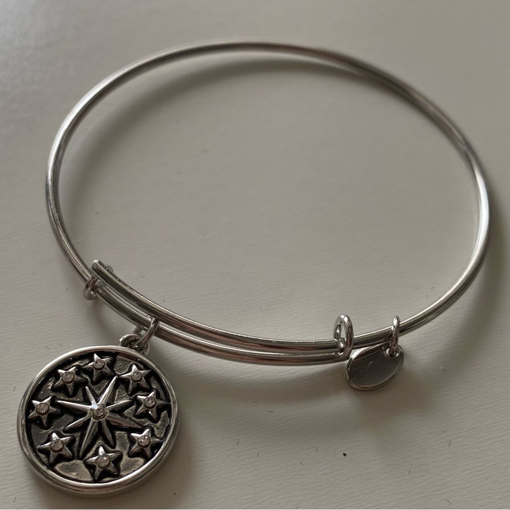 Silver Chrysalis Bracelet with Rhinestone Star Charm
